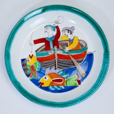 Round plate Folk Fishermen PT35FK-01 Round plate Folk Fishermen PT35FK-01